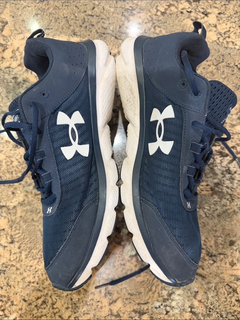 Under Armour Men’s Athletic Shoes — Navy and White